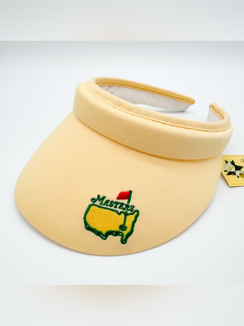 NWT Masters Butter Pale Yellow Golf Visor Magnolia Lane New - Picture 2 of 8